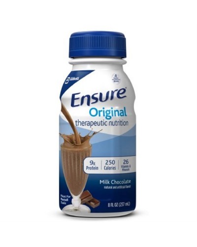 Oral Supplement Ensure® Original Chocolate Flavor Ready to Use 8 oz. Container Bottle 24/cs